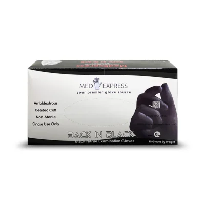 MedExpress Black Nitrile Exam Gloves Buy Online