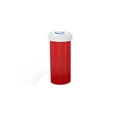 Red 8 Dram Bottle with Child Resistant Cap